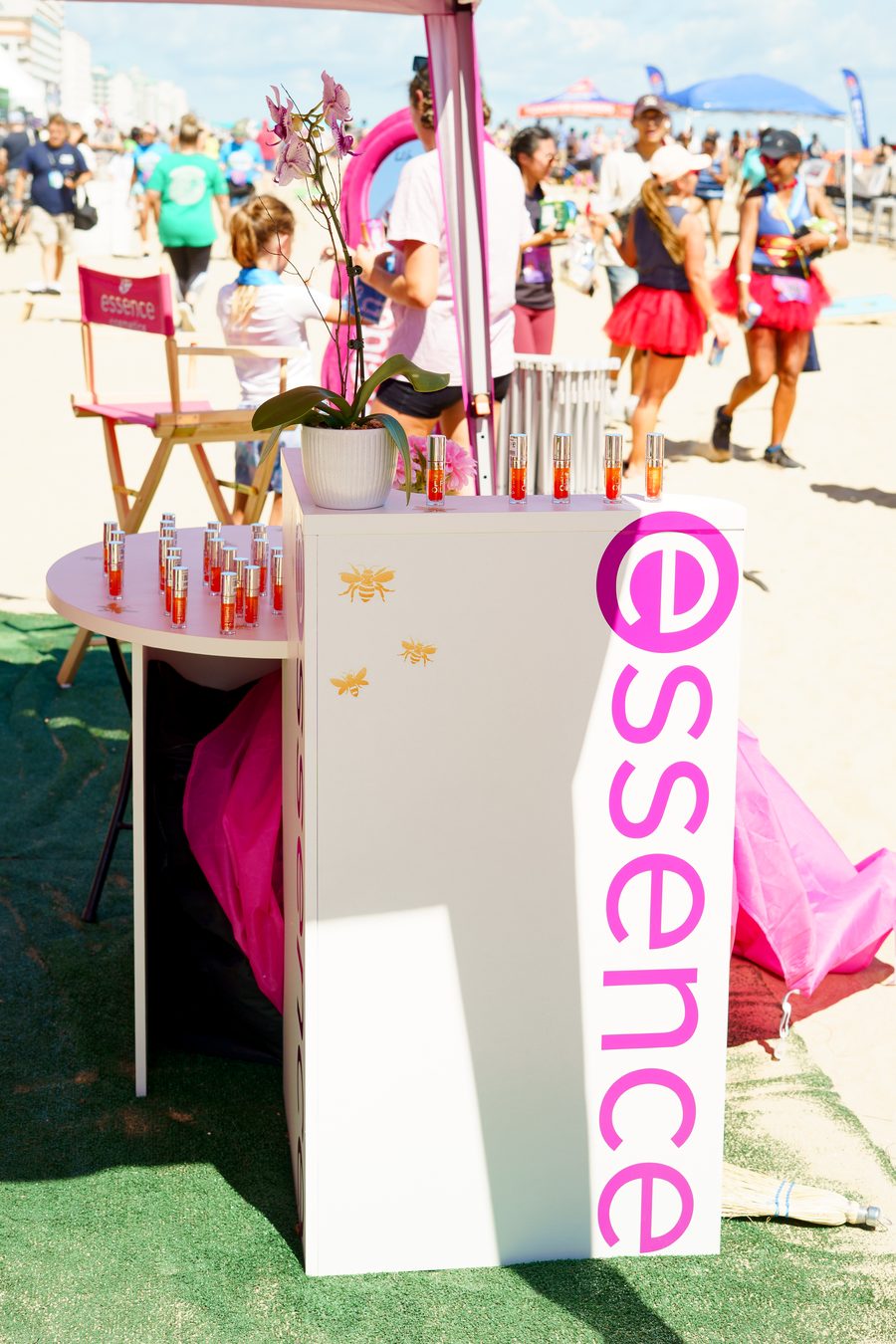 A drinks display set out on a low table